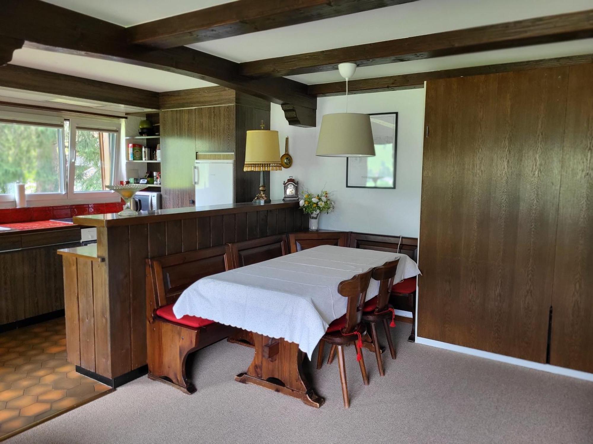 Appartement in Hus Signal met prachtig uitzicht op de bergen Klosters Buitenkant foto