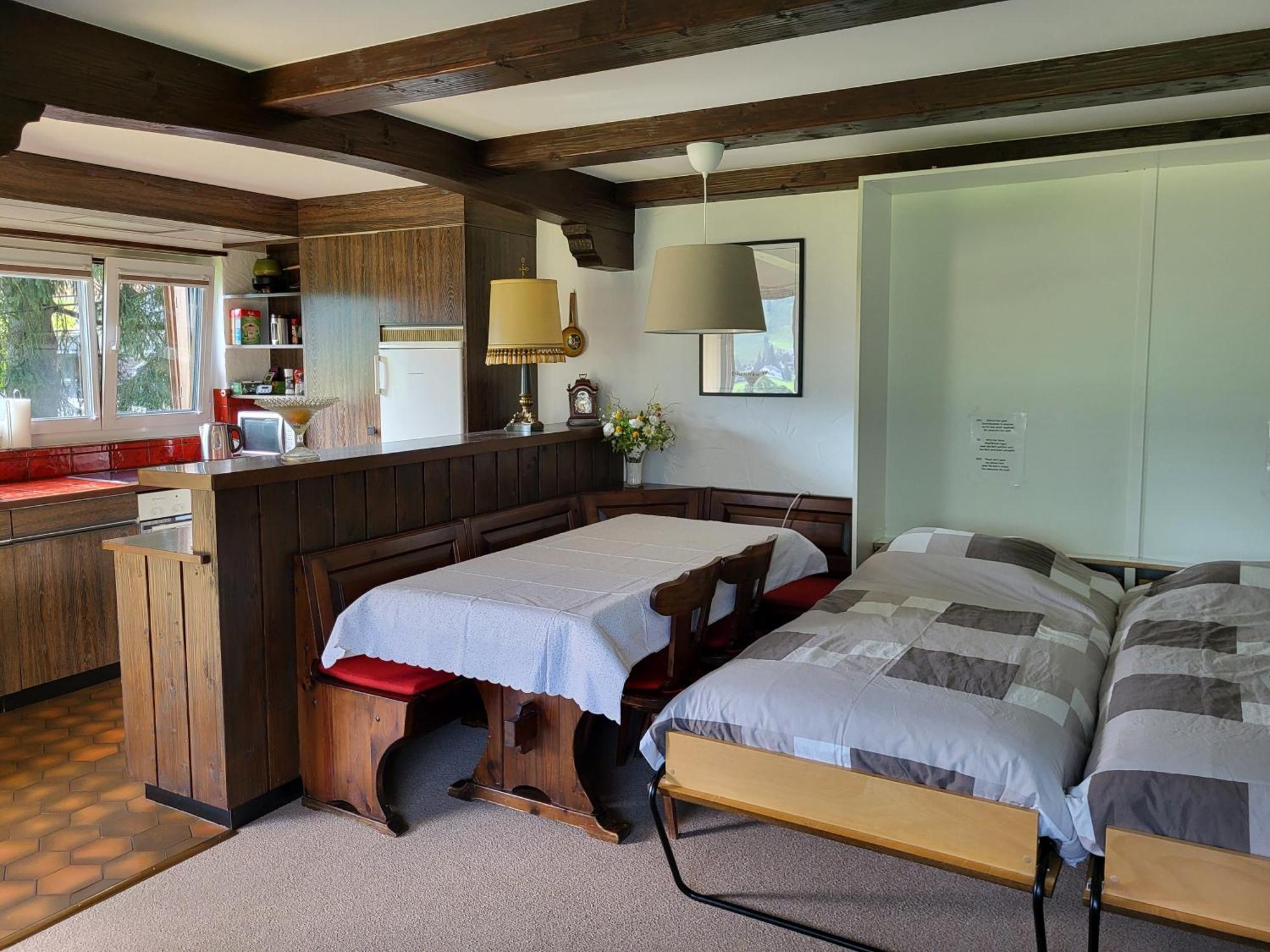 Appartement in Hus Signal met prachtig uitzicht op de bergen Klosters Buitenkant foto